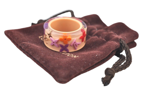 Authentic Louis Vuitton Berg Farandole Ring Pink M65037 Size 12 LV K8892