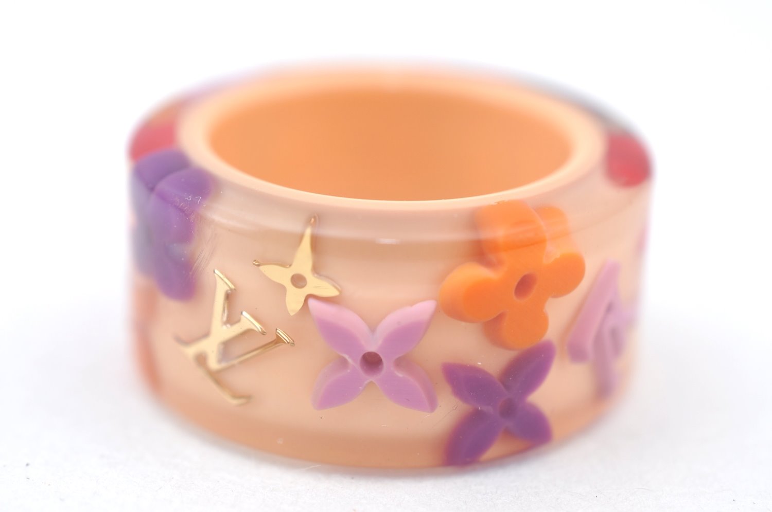 Authentic Louis Vuitton Berg Farandole Ring Pink M65037 Size 12 LV K8892