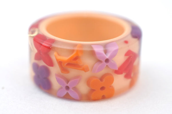 Authentic Louis Vuitton Berg Farandole Ring Pink M65037 Size 12 LV K8892