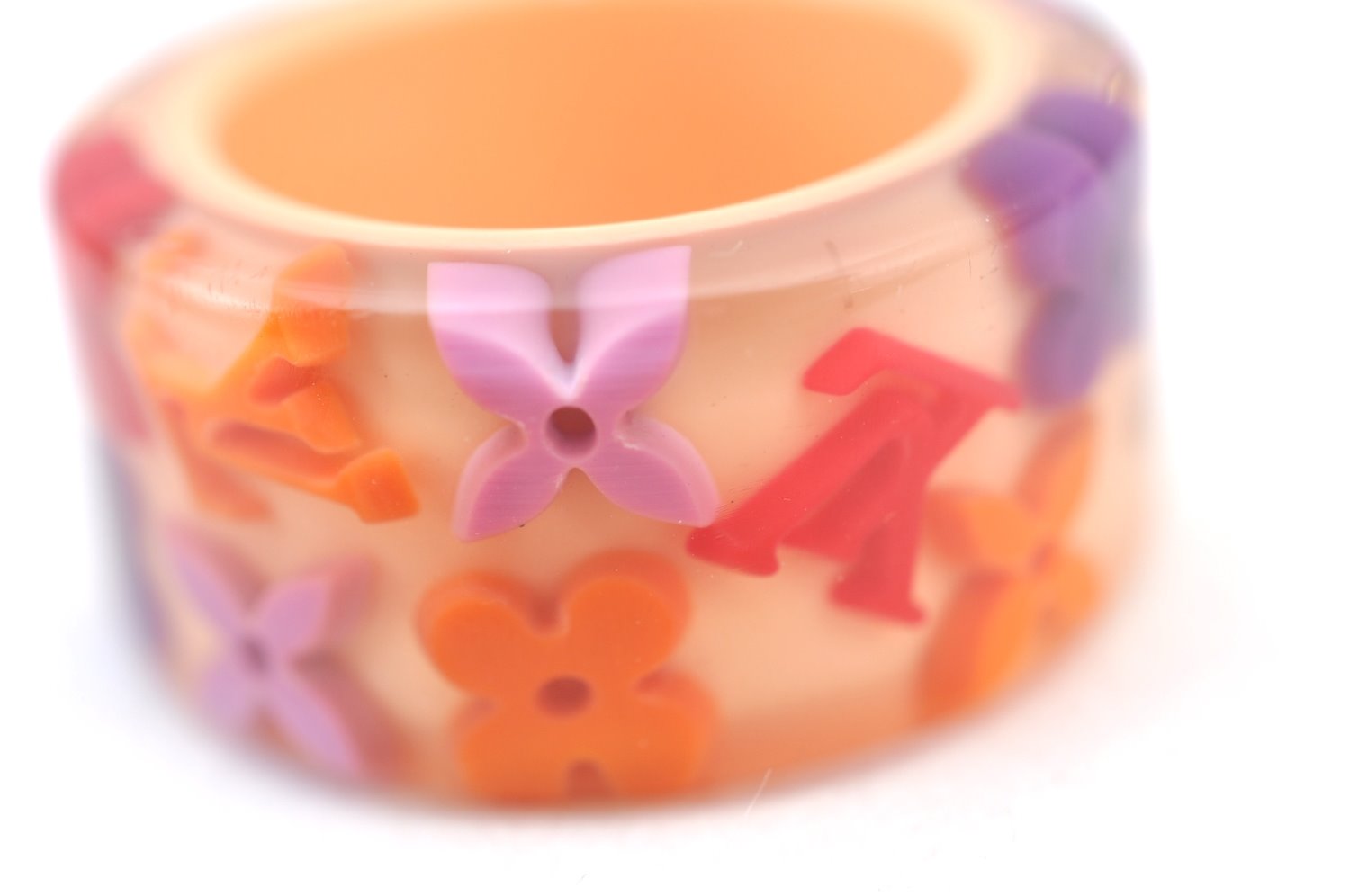 Authentic Louis Vuitton Berg Farandole Ring Pink M65037 Size 12 LV K8892