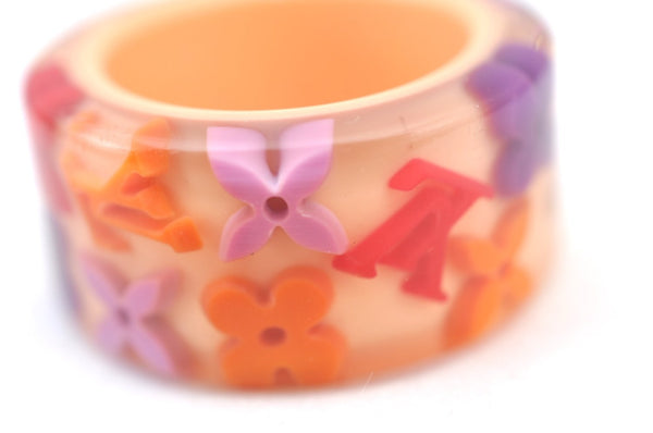 Authentic Louis Vuitton Berg Farandole Ring Pink M65037 Size 12 LV K8892