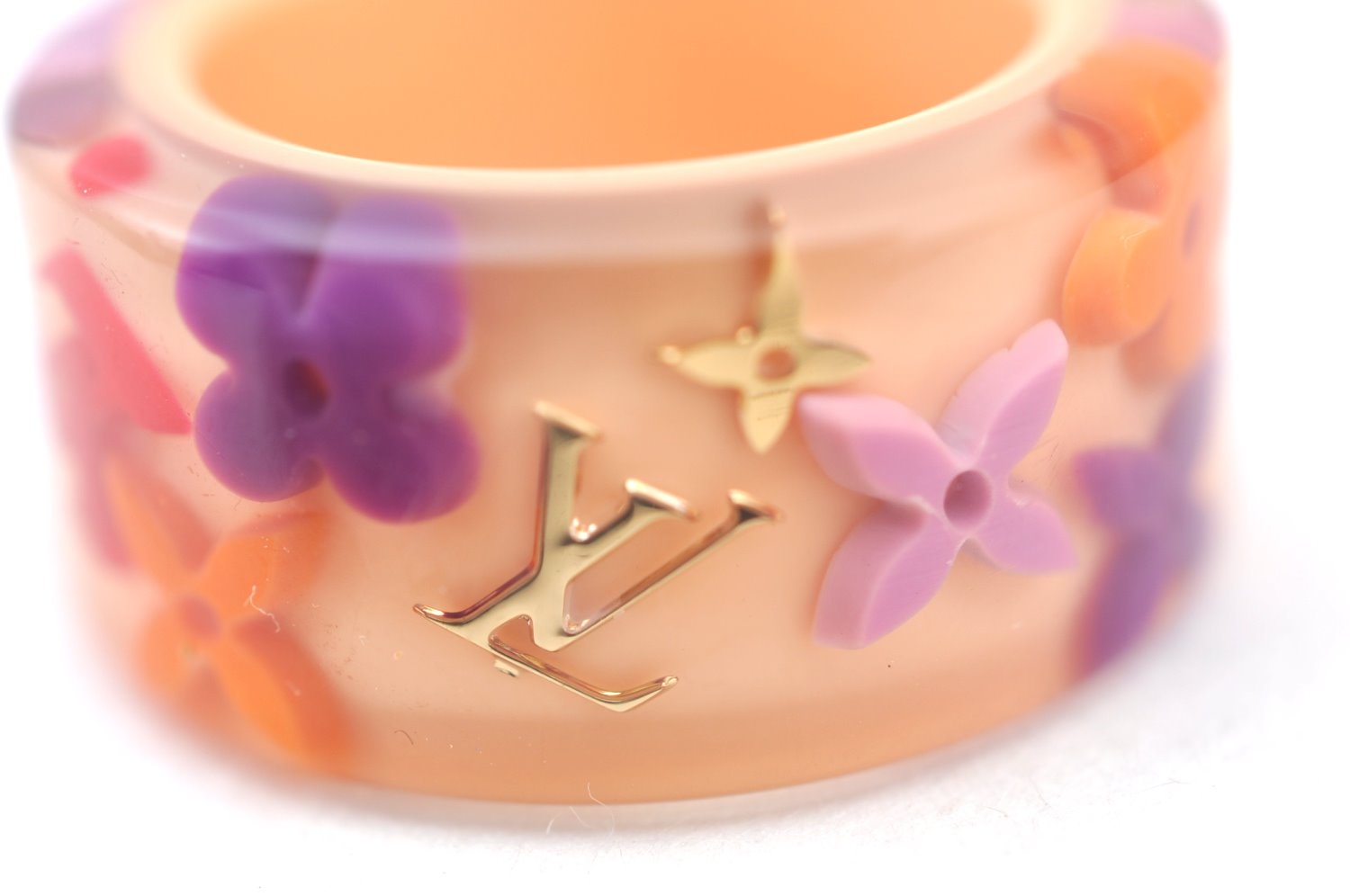 Authentic Louis Vuitton Berg Farandole Ring Pink M65037 Size 12 LV K8892