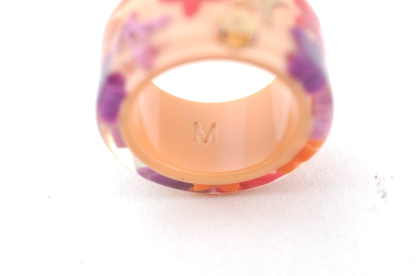 Authentic Louis Vuitton Berg Farandole Ring Pink M65037 Size 12 LV K8892