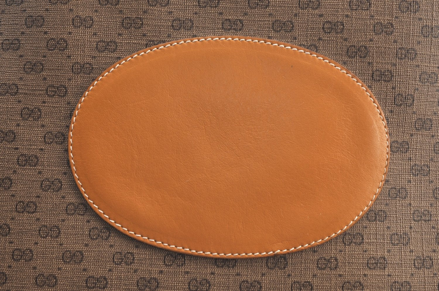 Authentic GUCCI Micro GG PVC Leather ShoulderTote Bag Brown K8895