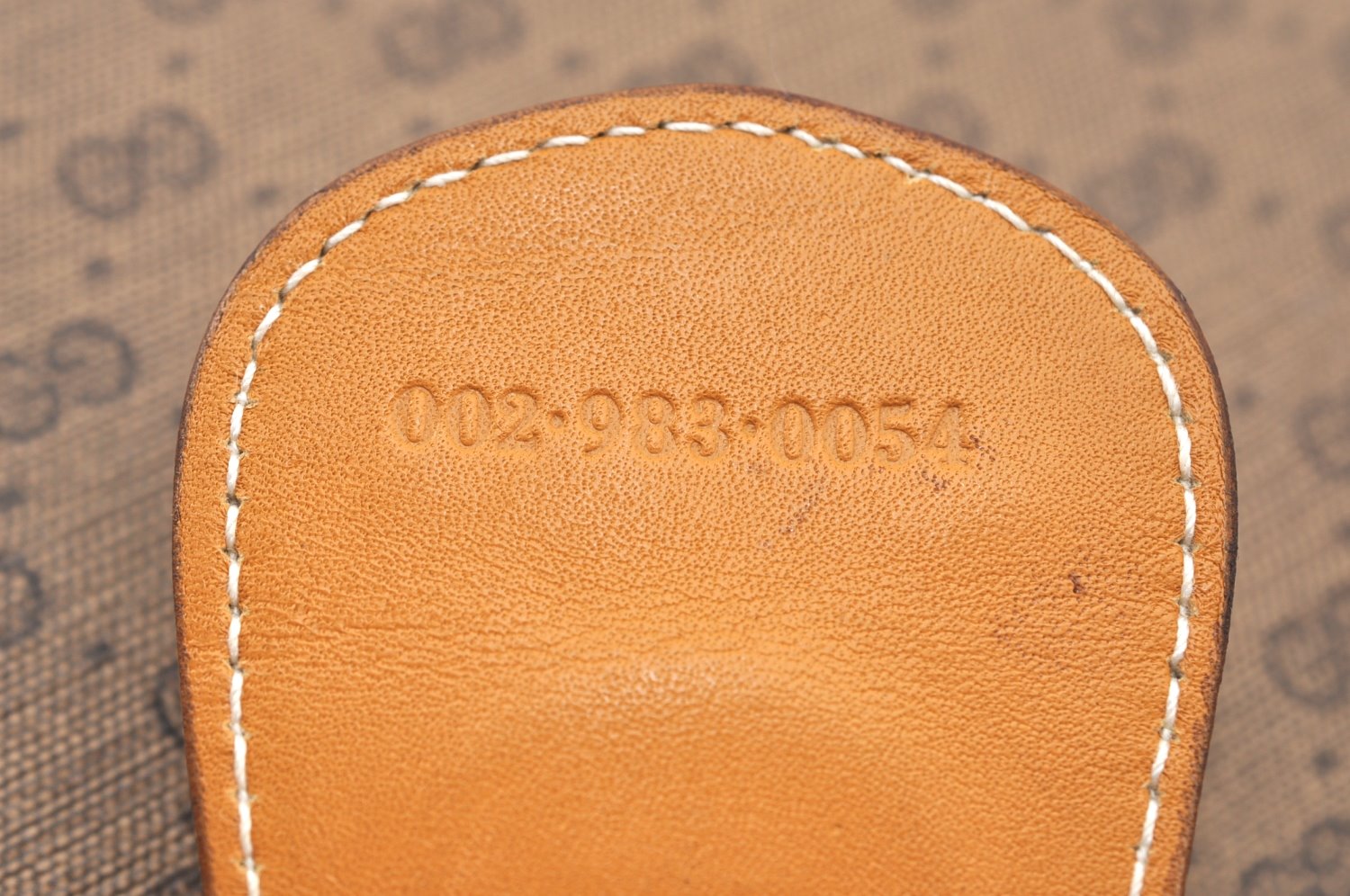 Authentic GUCCI Micro GG PVC Leather ShoulderTote Bag Brown K8895