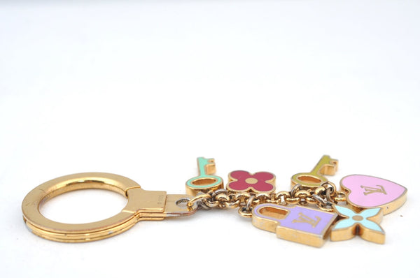 Authentic Louis Vuitton Porte Cles Pretty Charm Bag Charm Gold M66145 LV K8897