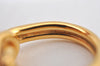 Authentic HERMES Scarf Ring Atame Circle Knot Design Gold Tone K8899