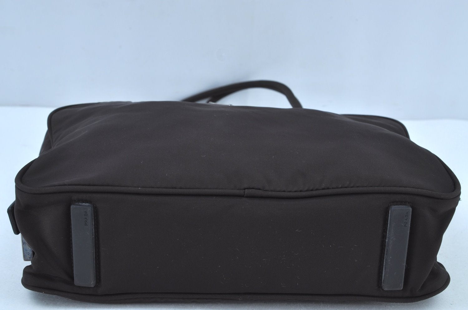 Authentic PRADA Nylon Tessuto Shoulder Hand Bag Brown K8903