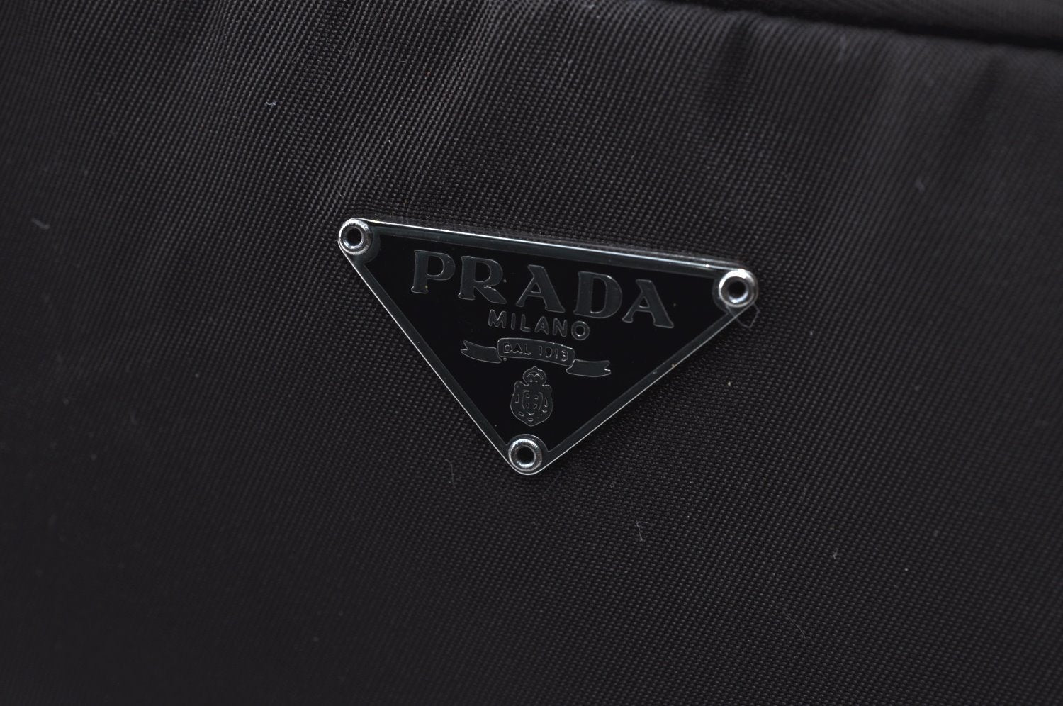 Authentic PRADA Nylon Tessuto Shoulder Hand Bag Brown K8903