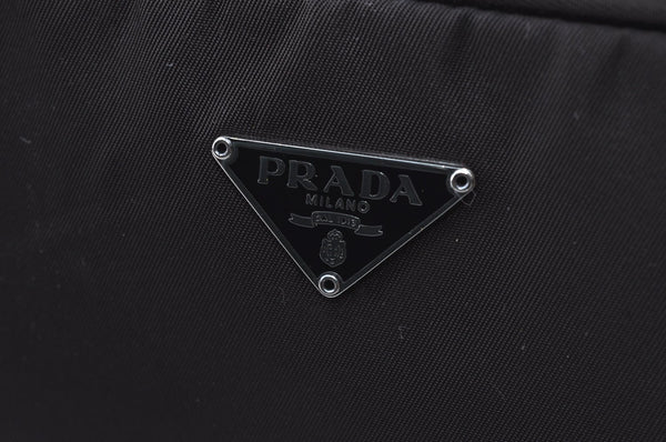 Authentic PRADA Nylon Tessuto Shoulder Hand Bag Brown K8903
