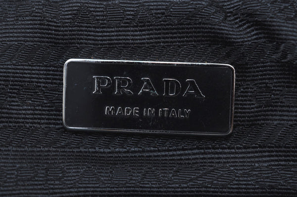Authentic PRADA Nylon Tessuto Shoulder Hand Bag Brown K8903