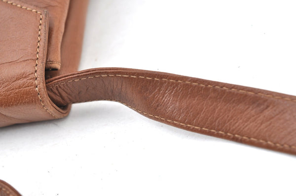 Authentic GUCCI Shoulder Cross Bag Leather Brown K8906