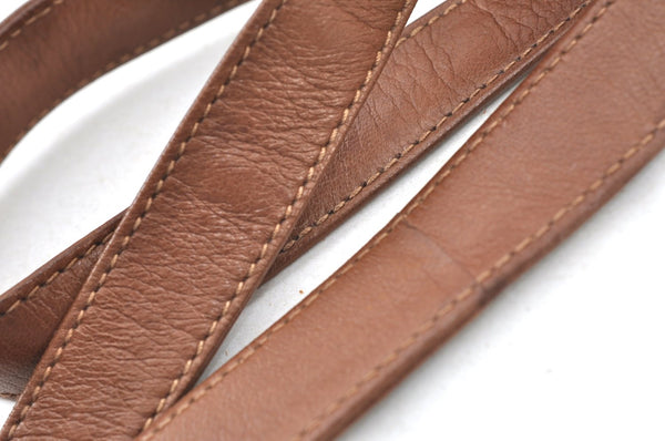 Authentic GUCCI Shoulder Cross Bag Leather Brown K8906