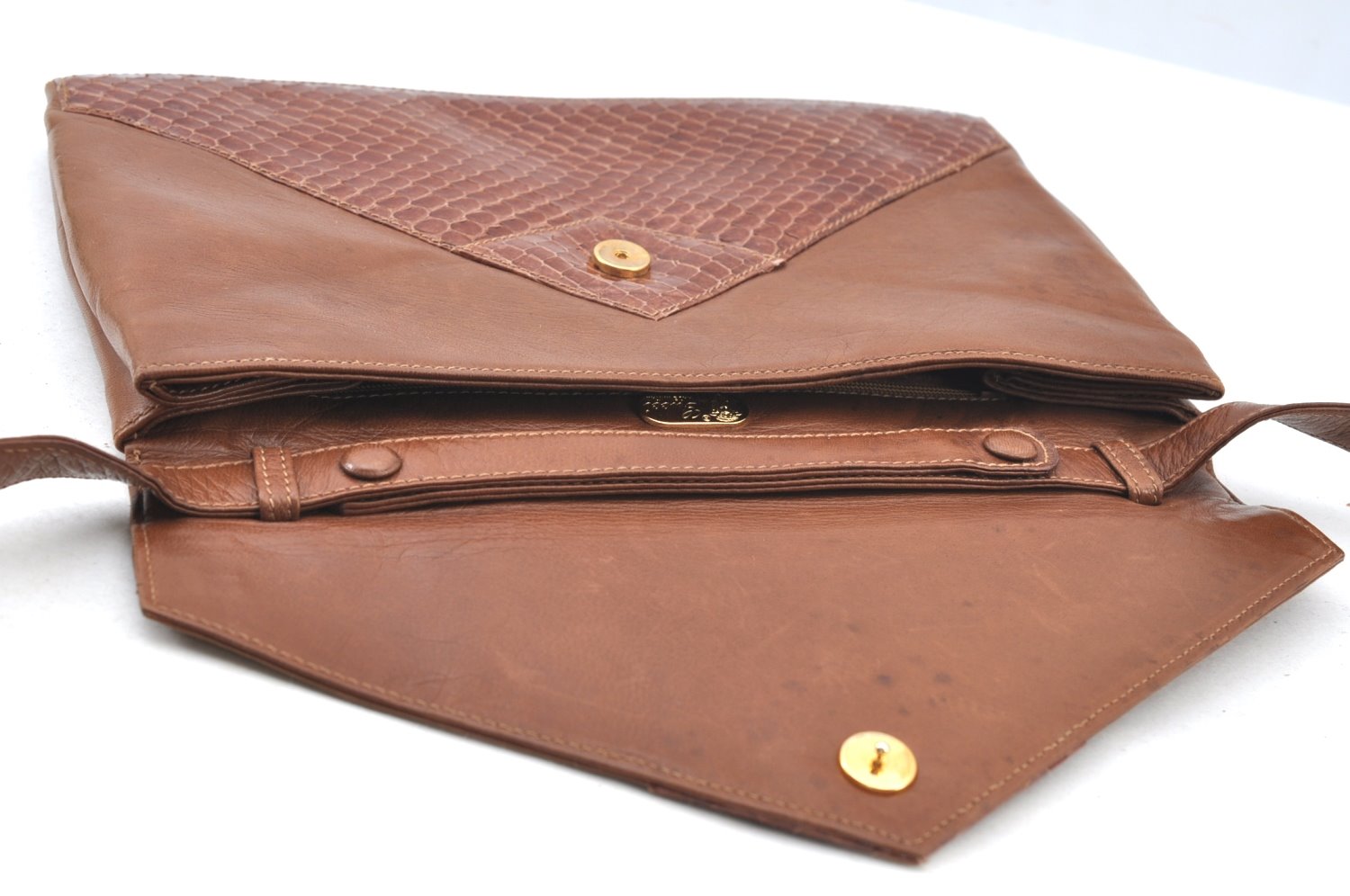 Authentic GUCCI Shoulder Cross Bag Leather Brown K8906