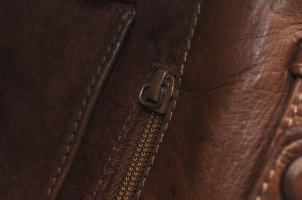 Authentic GUCCI Shoulder Cross Bag Leather Brown K8906