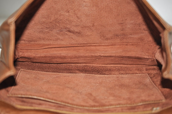 Authentic GUCCI Shoulder Cross Bag Leather Brown K8906