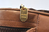 Authentic CELINE Macadam Shoulder Cross Bag Suede Leather Brown K8907