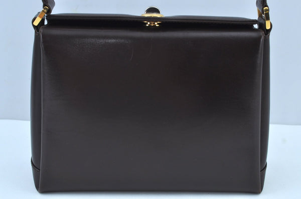 Authentic GUCCI Hand Bag Leather Brown K8909