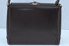Authentic GUCCI Hand Bag Leather Brown K8909