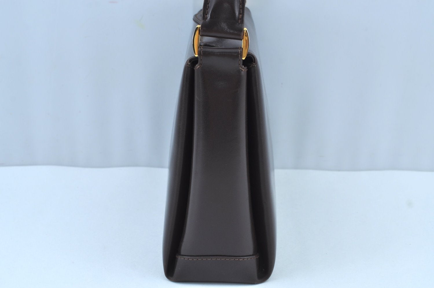 Authentic GUCCI Hand Bag Leather Brown K8909