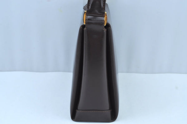 Authentic GUCCI Hand Bag Leather Brown K8909