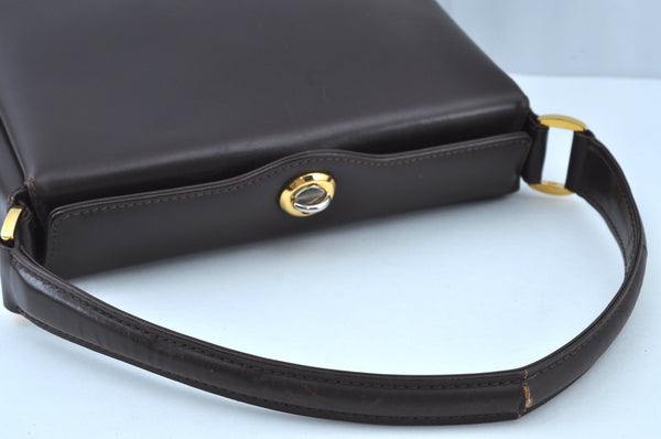 Authentic GUCCI Hand Bag Leather Brown K8909