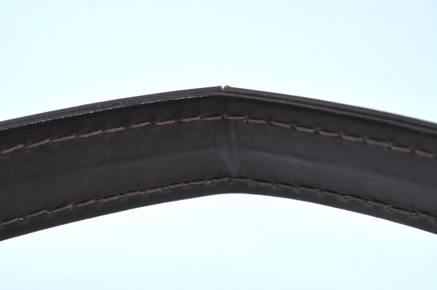 Authentic GUCCI Hand Bag Leather Brown K8909