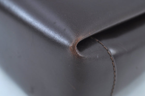 Authentic GUCCI Hand Bag Leather Brown K8909