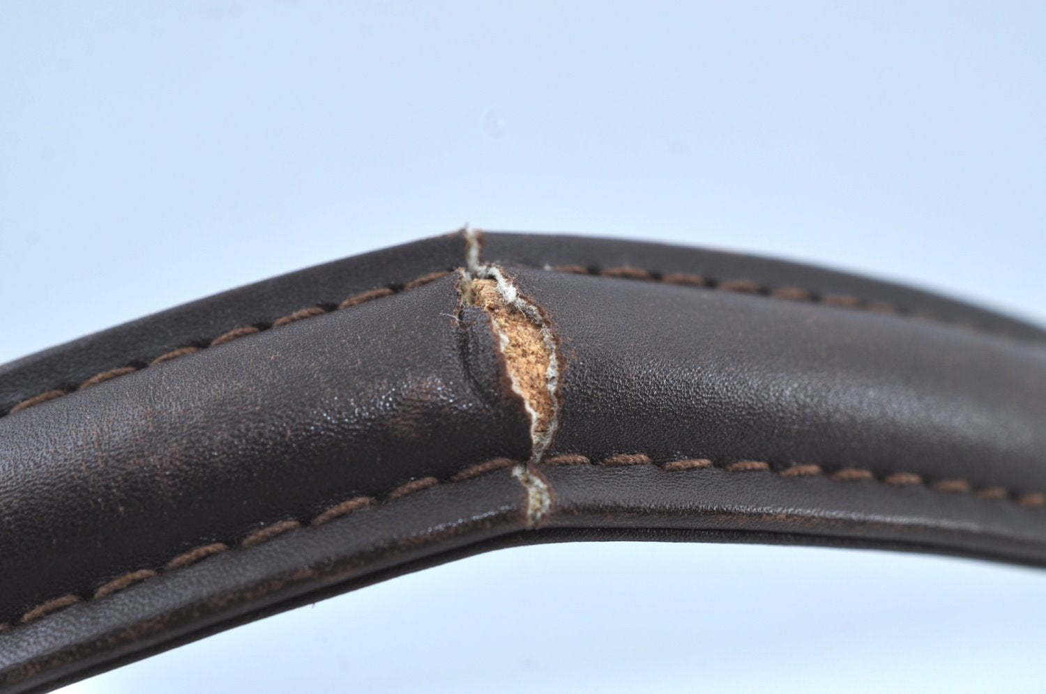 Authentic GUCCI Hand Bag Leather Brown K8909