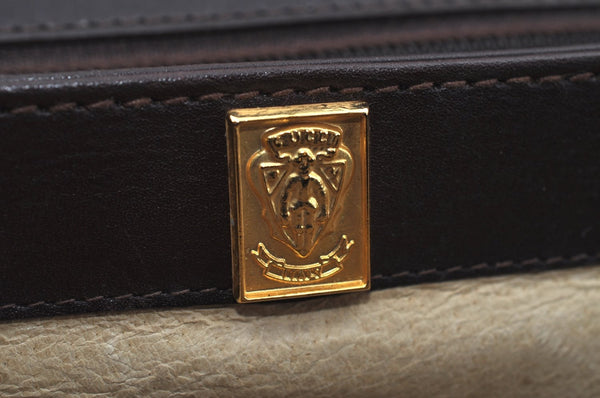 Authentic GUCCI Hand Bag Leather Brown K8909