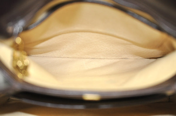 Authentic GUCCI Hand Bag Leather Brown K8909