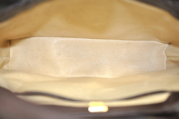 Authentic GUCCI Hand Bag Leather Brown K8909