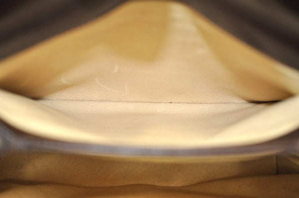 Authentic GUCCI Hand Bag Leather Brown K8909