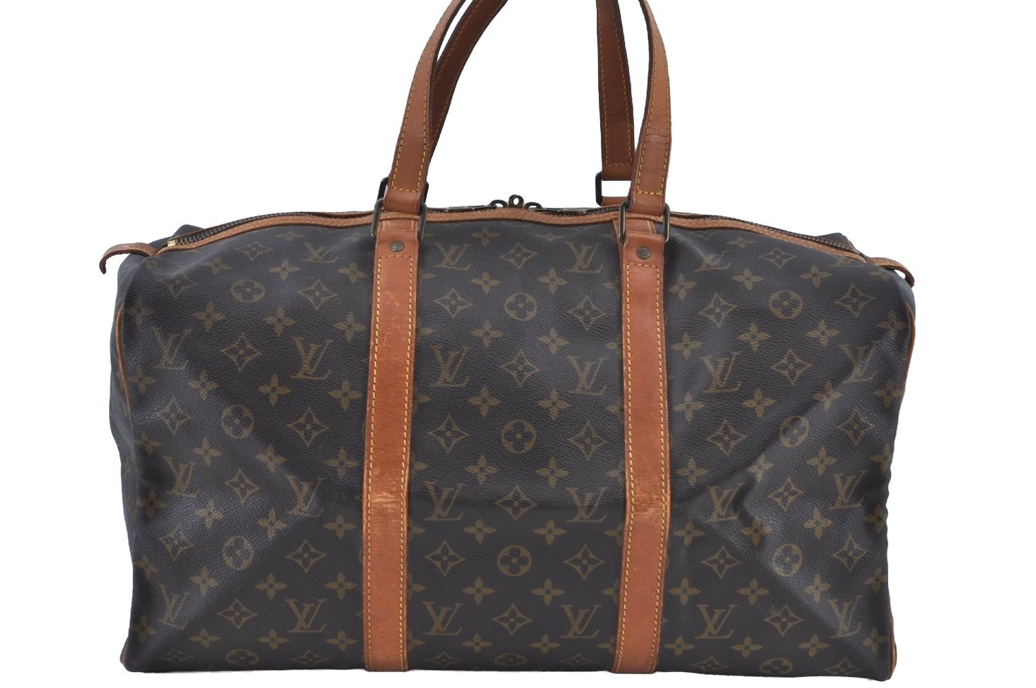 Authentic Louis Vuitton Monogram Sac Chaussures 45 Boston Hand Bag LV Junk K8910