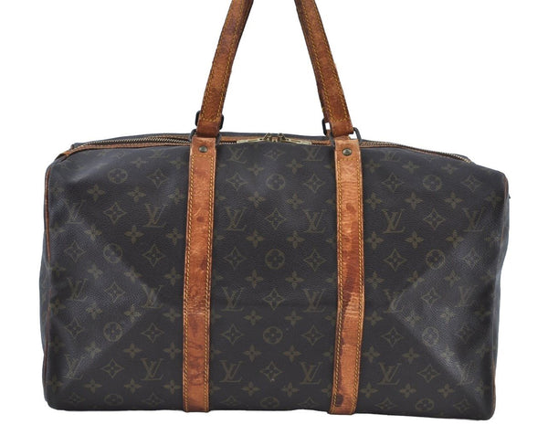 Authentic Louis Vuitton Monogram Sac Chaussures 45 Boston Hand Bag LV Junk K8911