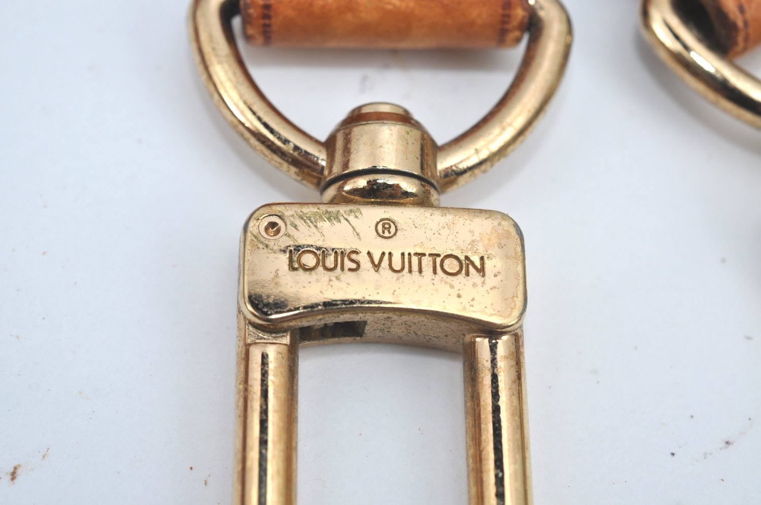 Authentic Louis Vuitton Leather Shoulder Strap Beige 40.2-47.2