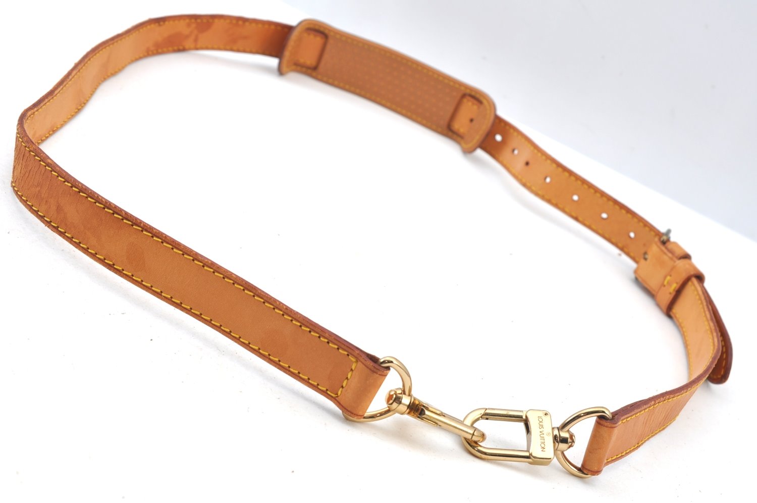 Authentic Louis Vuitton Leather Shoulder Strap Beige 39.4-46.5