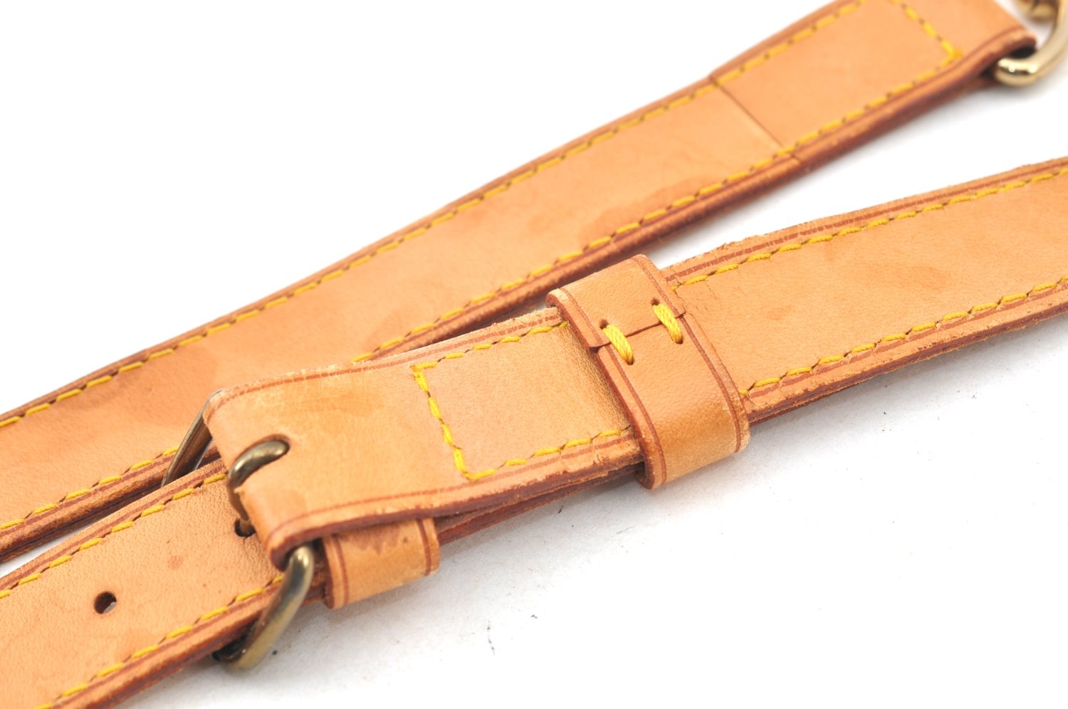 Authentic Louis Vuitton Leather Shoulder Strap Beige 39.4-46.5