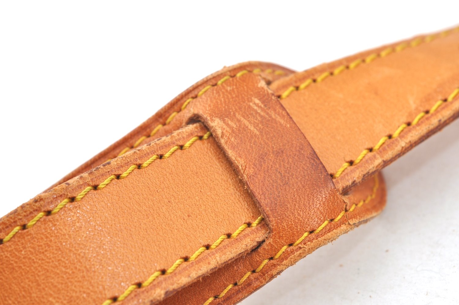 Authentic Louis Vuitton Leather Shoulder Strap Beige 27.6-34.3