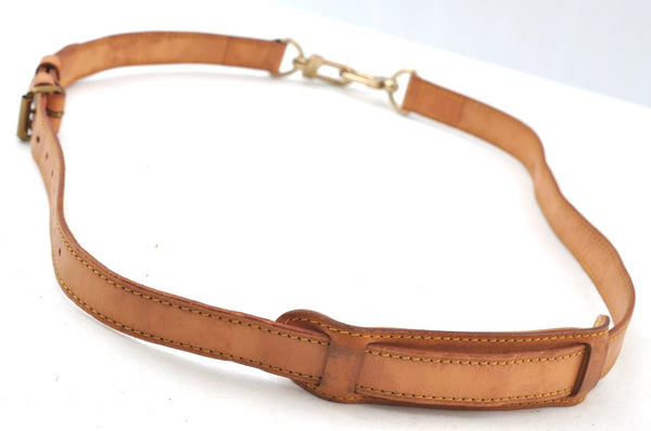 Authentic Louis Vuitton Leather Shoulder Strap Beige 39.4-46.5" LV K8928