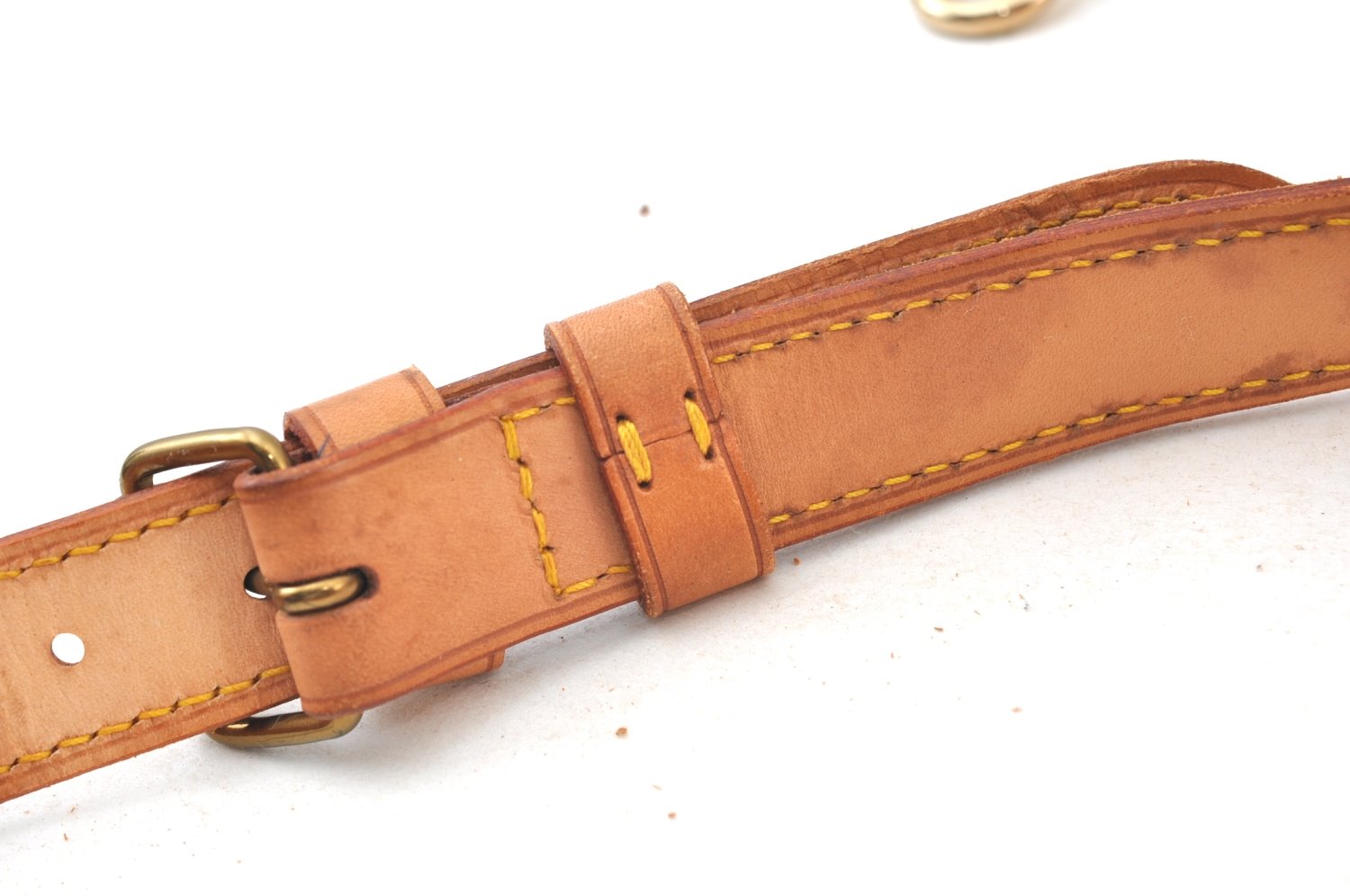 Authentic Louis Vuitton Leather Shoulder Strap Beige 39.4-46.5