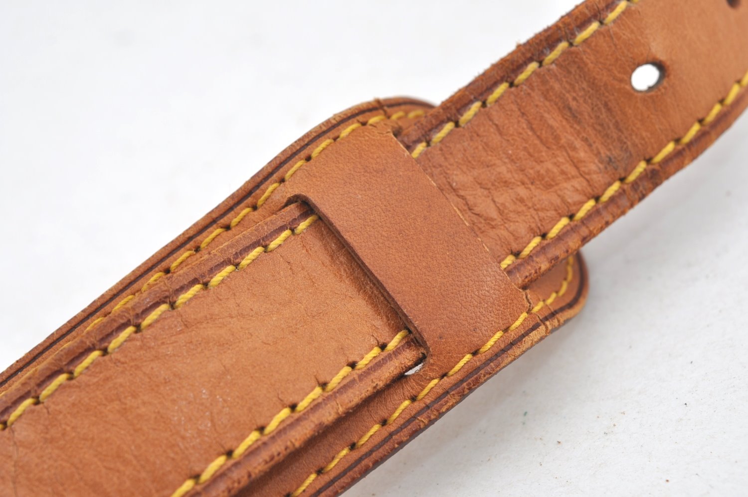 Authentic Louis Vuitton Leather Shoulder Strap Beige 39.4-46.1