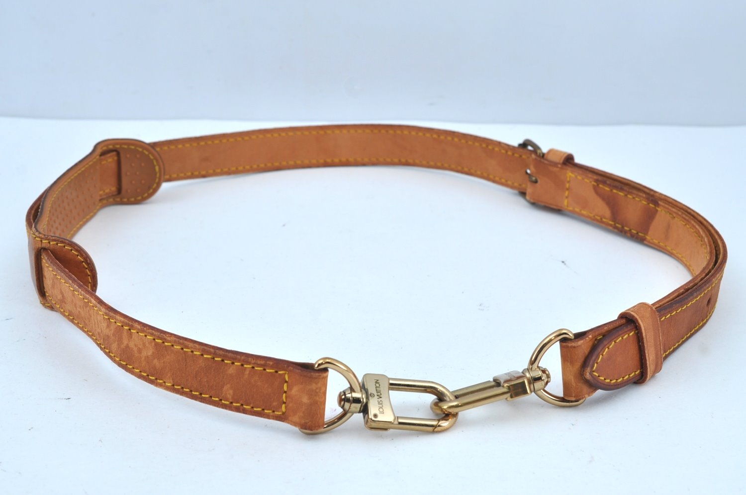 Authentic Louis Vuitton Leather Shoulder Strap Beige 35.8-42.9