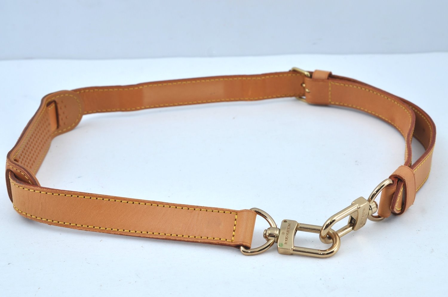 Authentic Louis Vuitton Leather Shoulder Strap Beige 34.6-41.7