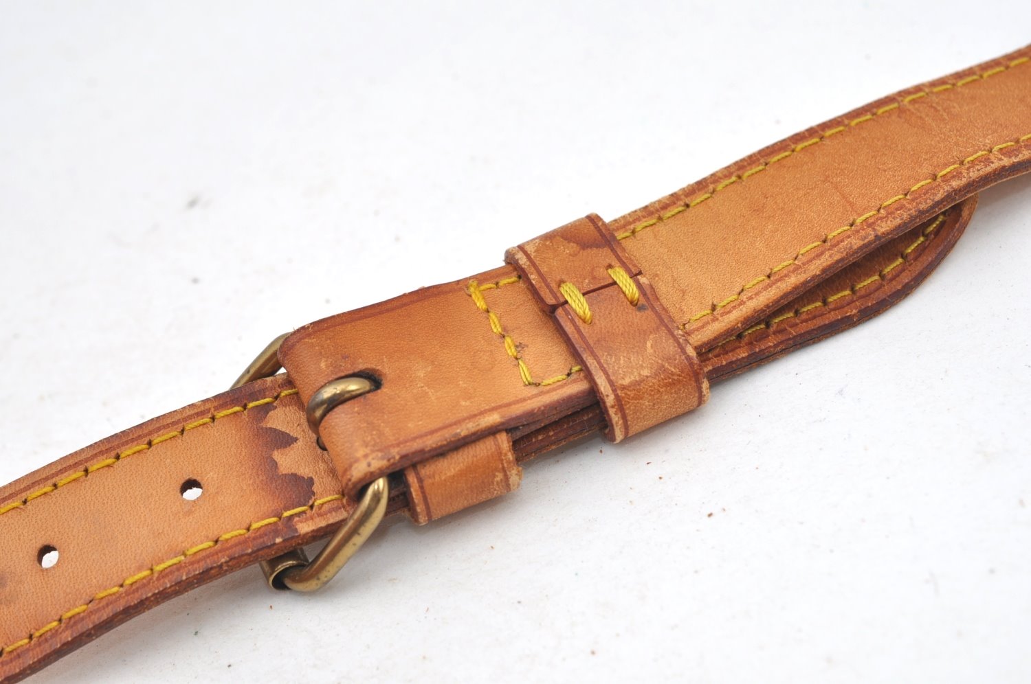 Authentic Louis Vuitton Leather Shoulder Strap Beige 0.4-42.9