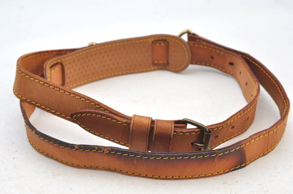 Authentic Louis Vuitton Leather Shoulder Strap Beige 39.4-46.5" LV K8953