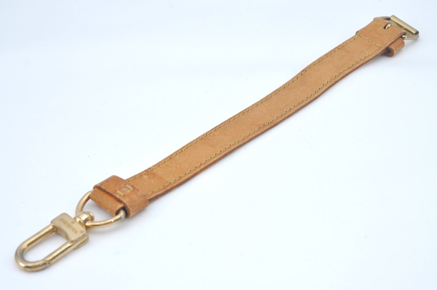 Authentic Louis Vuitton Leather Shoulder Strap Beige LV Junk 2set K8955