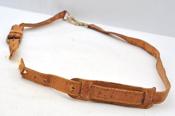 Authentic Louis Vuitton Leather Shoulder Strap Beige 40.9-48" LV Junk K8956