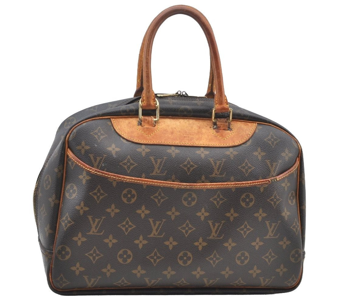Authentic Louis Vuitton Monogram Deauville Hand Bag M47270 LV Junk K8977