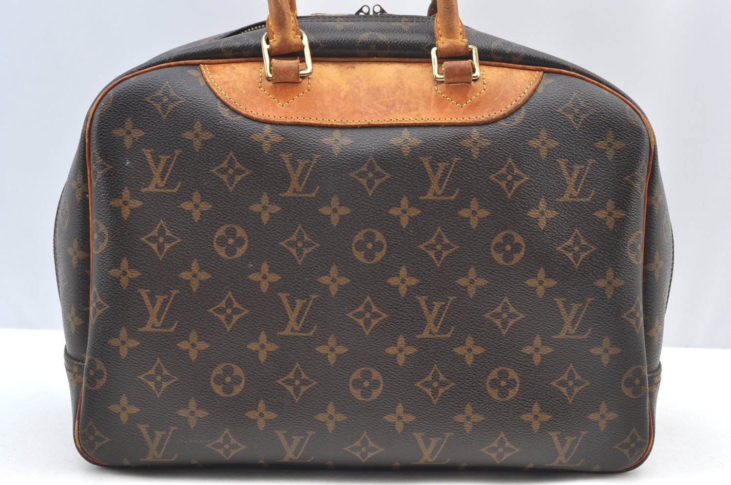 Authentic Louis Vuitton Monogram Deauville Hand Bag M47270 LV Junk K8977